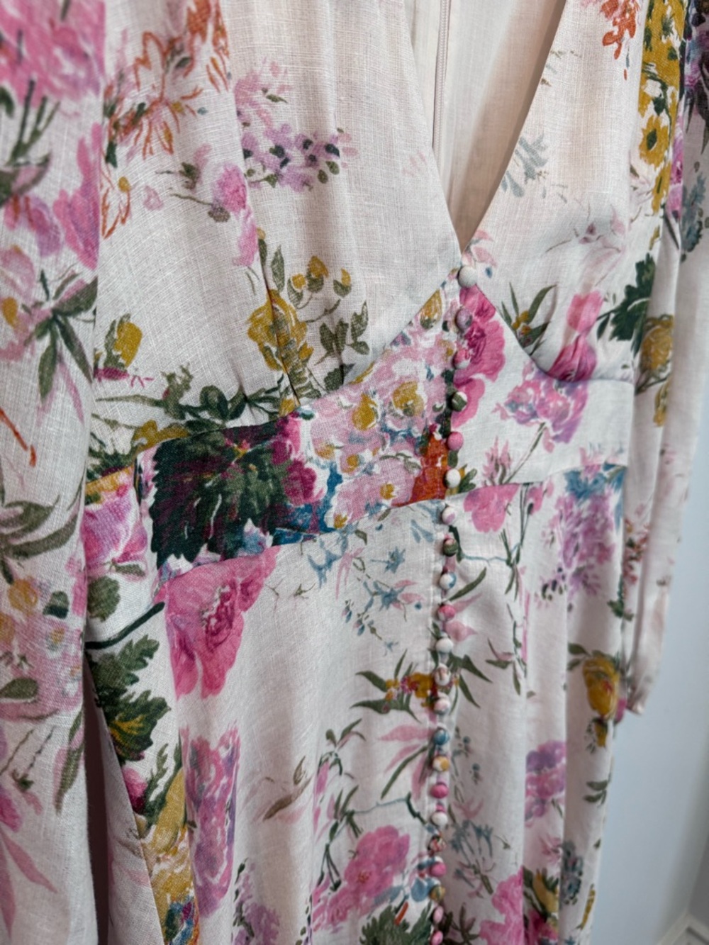 Zimmermann Multicolor Floral Print Linen Heathers Maxi size 3 - Picture 7 of 9